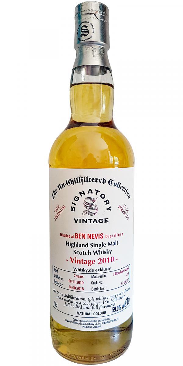 Ben Nevis 2010 SV The Un-Chillfiltered Collection - Cask Strength
