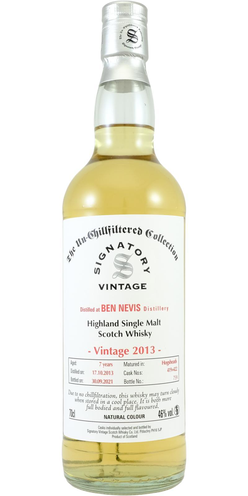 Ben Nevis 2013 SV The Un-Chillfiltered Collection