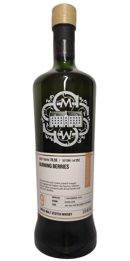 Ben Nevis 2012 SMWS 78.59 Burning berries