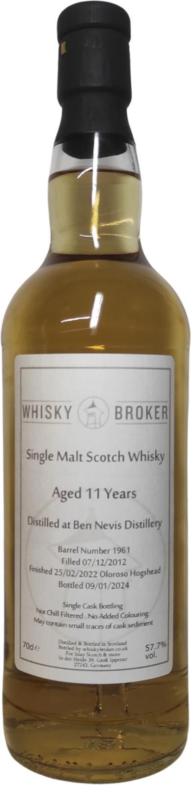 Ben Nevis 2012 WhB Private Cask