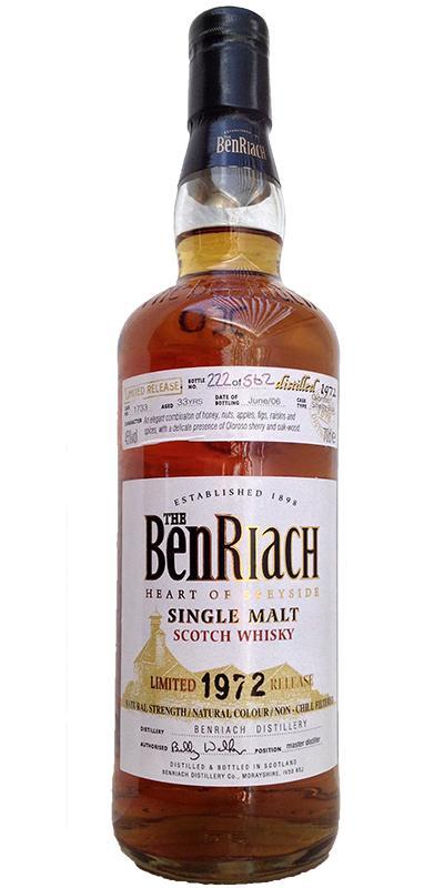BenRiach 1972 Single Cask Bottling - Batch 3