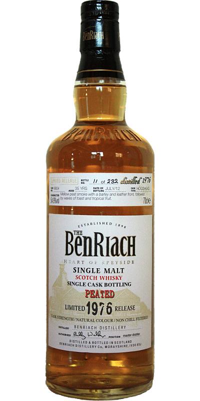BenRiach 1976 - Peated Single Cask Bottling - Batch 9
