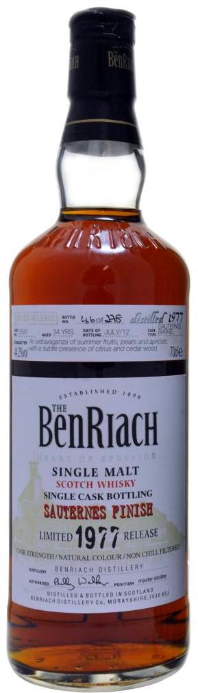 BenRiach 1977 Single Cask Bottling - Batch 9
