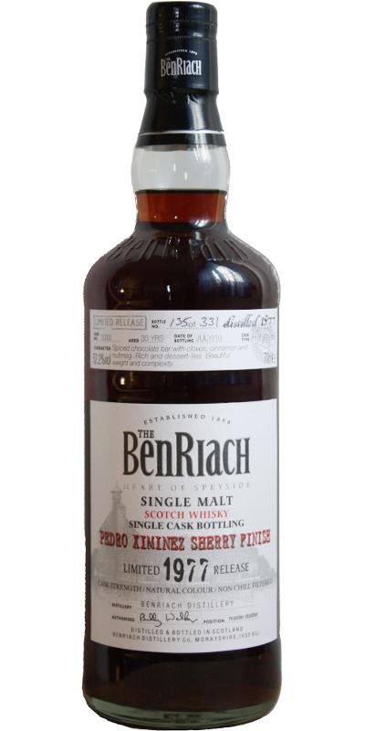 BenRiach 1977 Single Cask Bottling - Batch 7