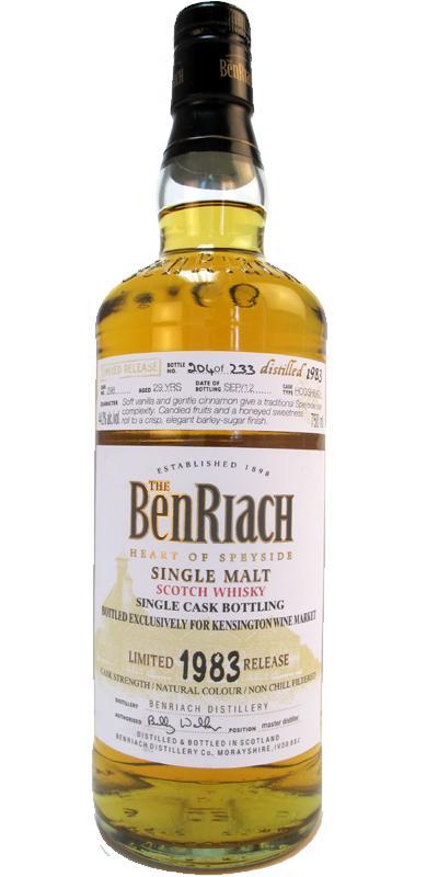 BenRiach 1983 Single Cask Bottling