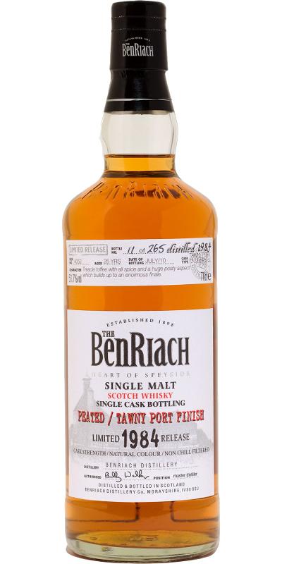 BenRiach 1984 - Peated Single Cask Bottling - Batch 7