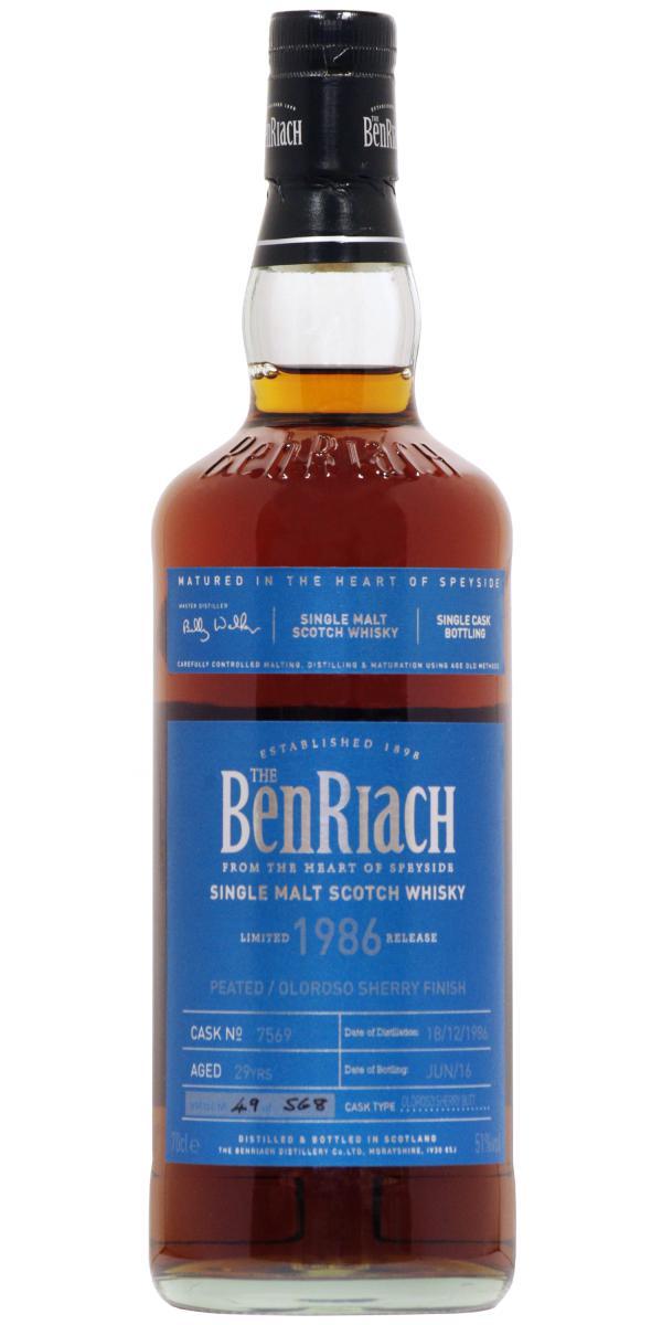 BenRiach 1986 Single Cask Bottling - Batch 13