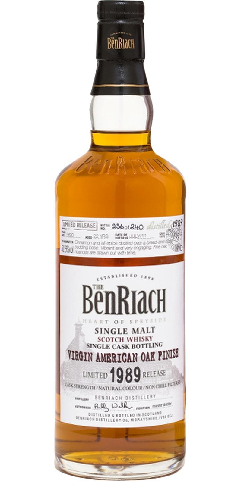 BenRiach 1989 Single Cask Bottling - Batch 8