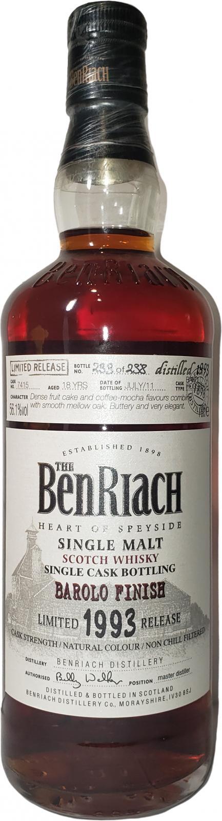 BenRiach 1993 Barolo Wood Finish