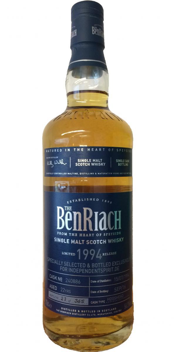BenRiach 1994 Single Cask Bottling