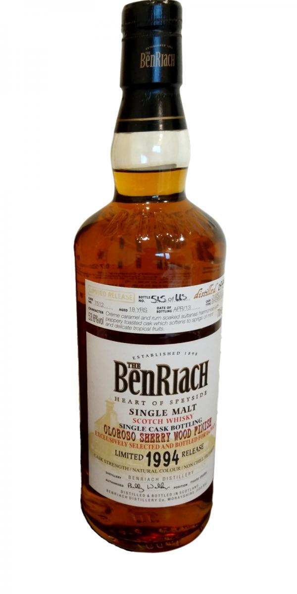 BenRiach 1994 Single Cask Bottling