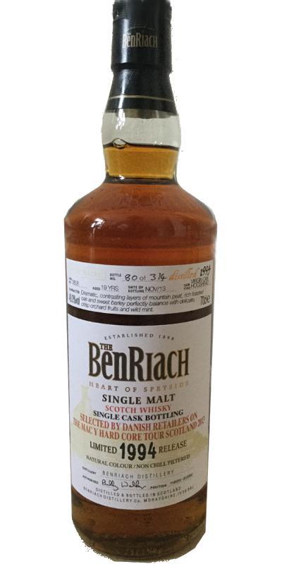 BenRiach 1994 Single Cask Bottling