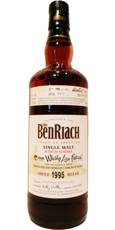 BenRiach 1995 Hand Filled Single Cask Bottling