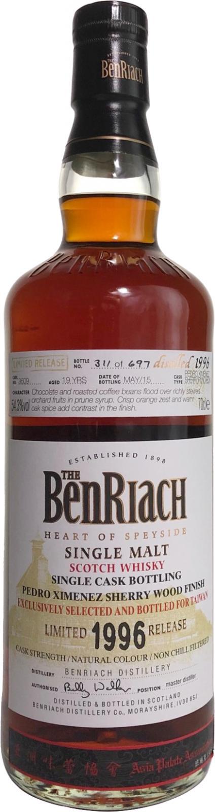 BenRiach 1996 Single Cask Bottling