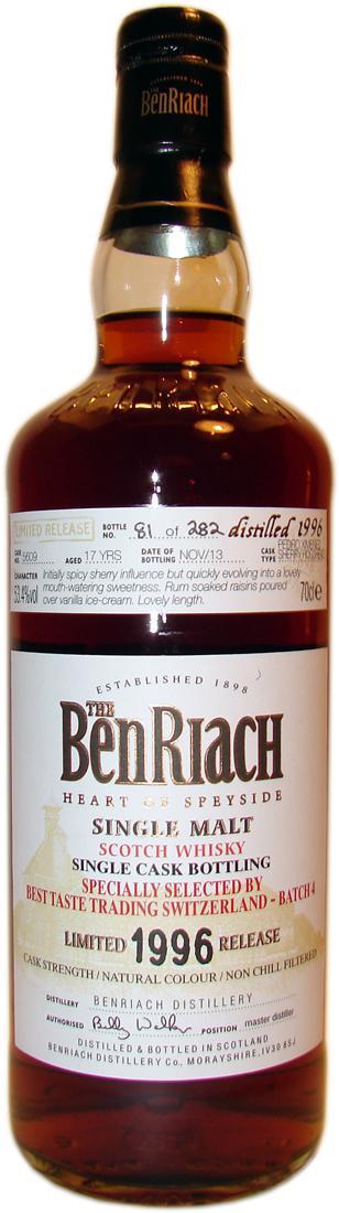 BenRiach 1996 Single Cask Bottling