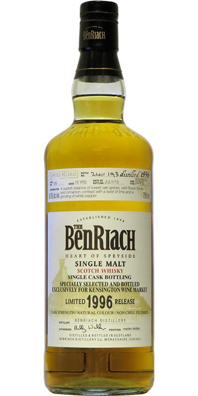 BenRiach 1996 Single Cask Bottling