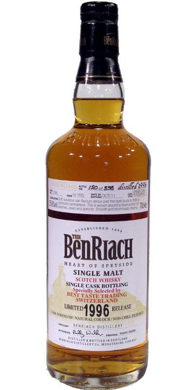 BenRiach 1996 Single Cask Bottling