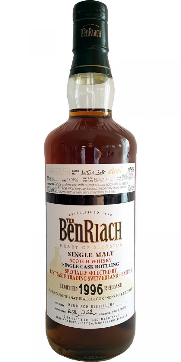 BenRiach 1996 Single Cask Bottling