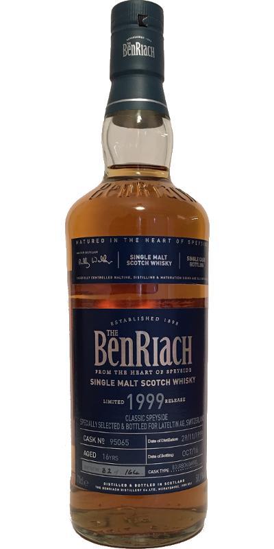 BenRiach 1999 Single Cask Bottling