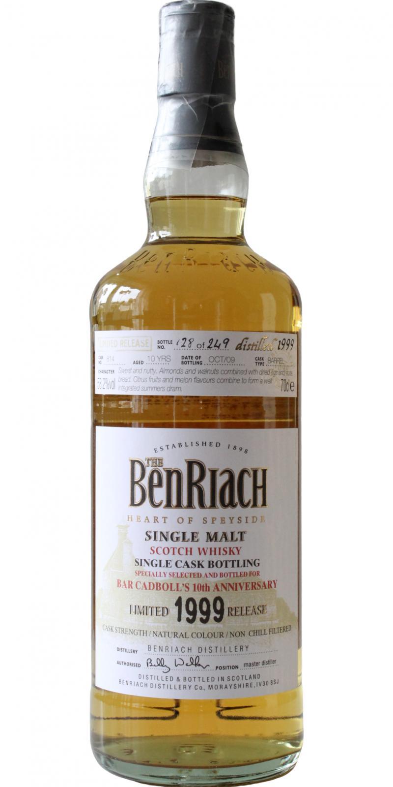 BenRiach 1999 Single Cask Bottling