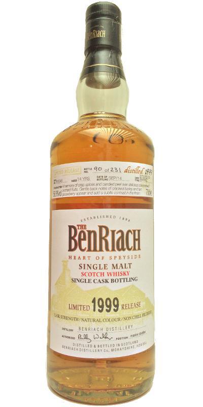 BenRiach 1999 Single Cask Bottling