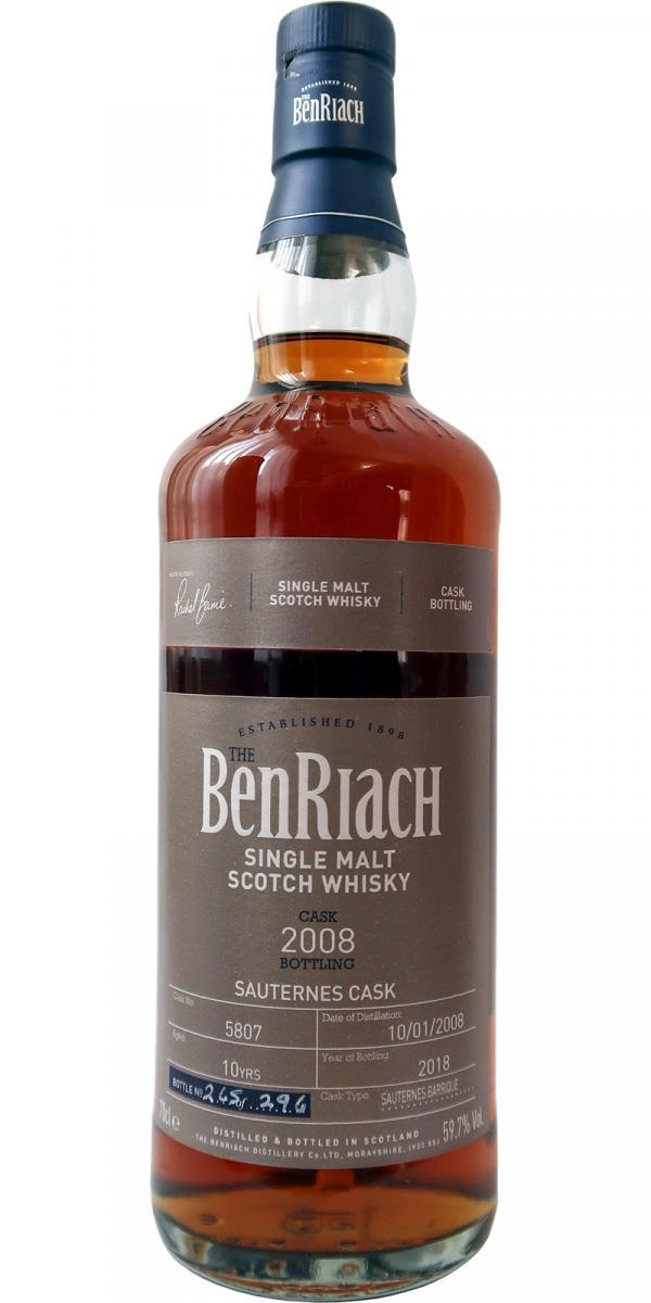 BenRiach 2008 Single Cask Bottling - Batch 15
