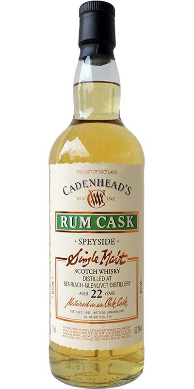 BenRiach 1992 CA Wood Range - Rum Cask