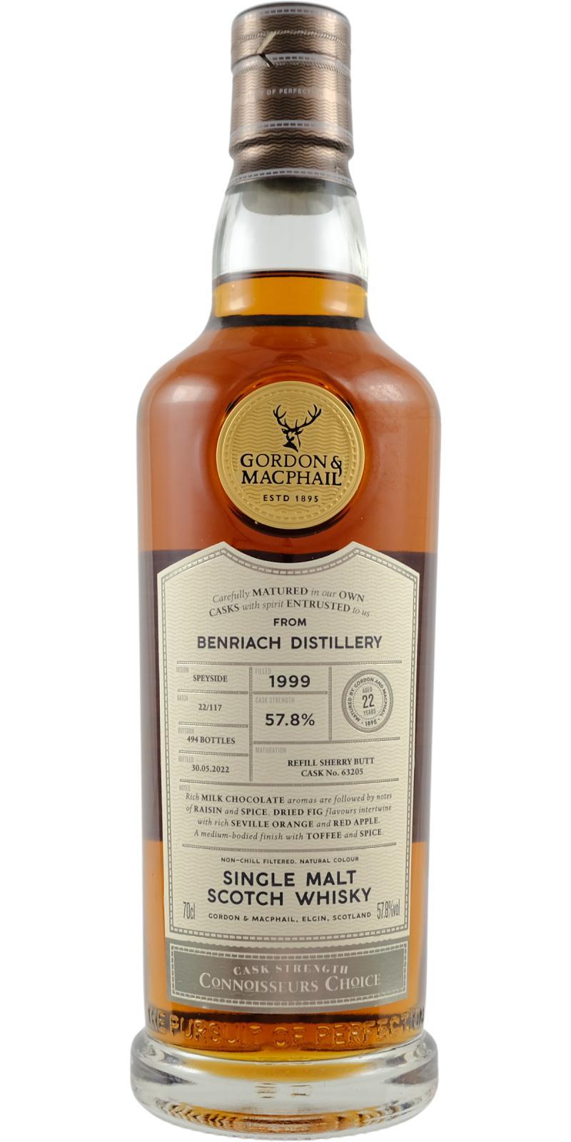 BenRiach 1999 GM Connoisseurs Choice - Cask Strength
