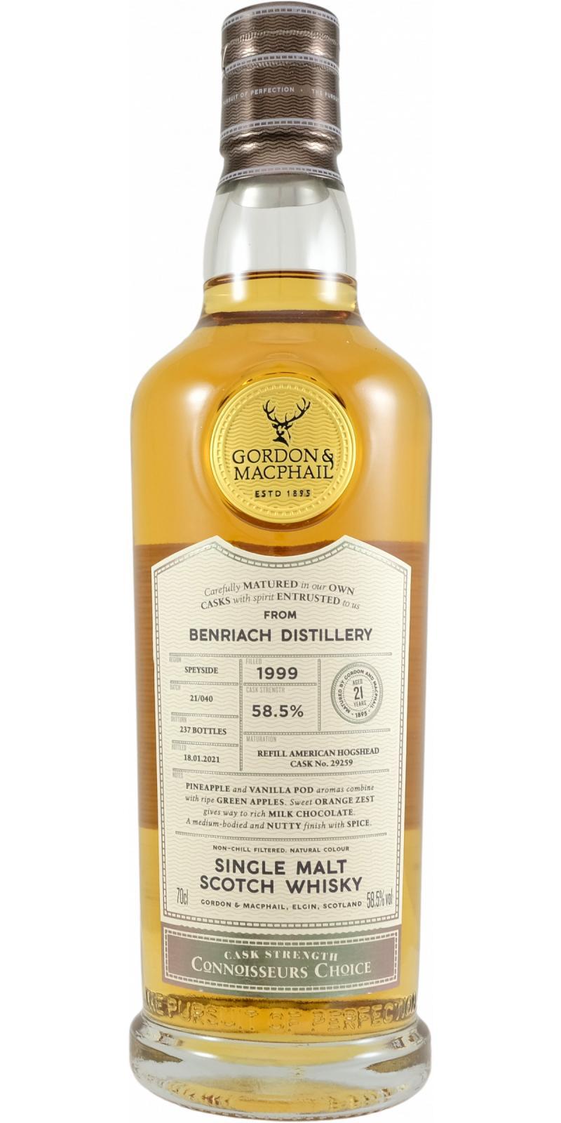 BenRiach 1999 GM Connoisseurs Choice - Cask Strength