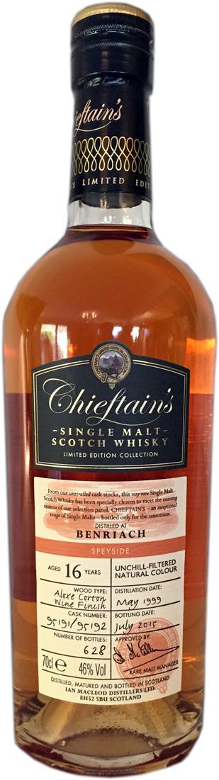 BenRiach 1999 IM Chieftain's
