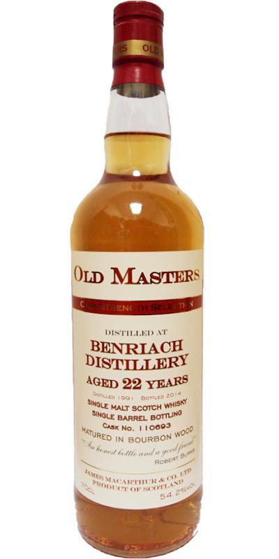 BenRiach 1991 JM Old Masters - Cask Strength Selection
