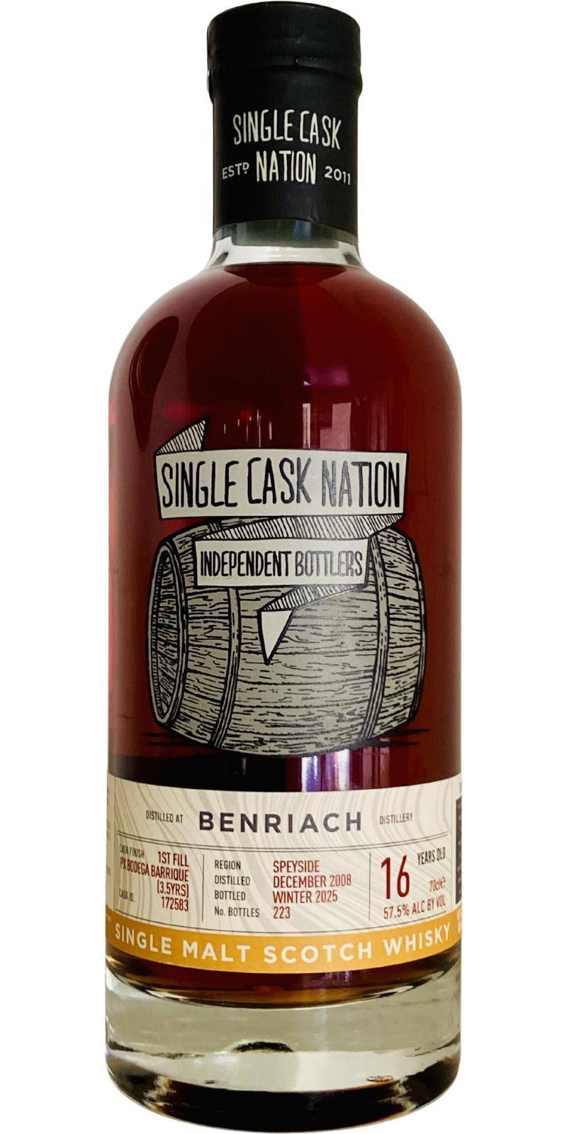 BenRiach 2008 JWC Single Cask Nation