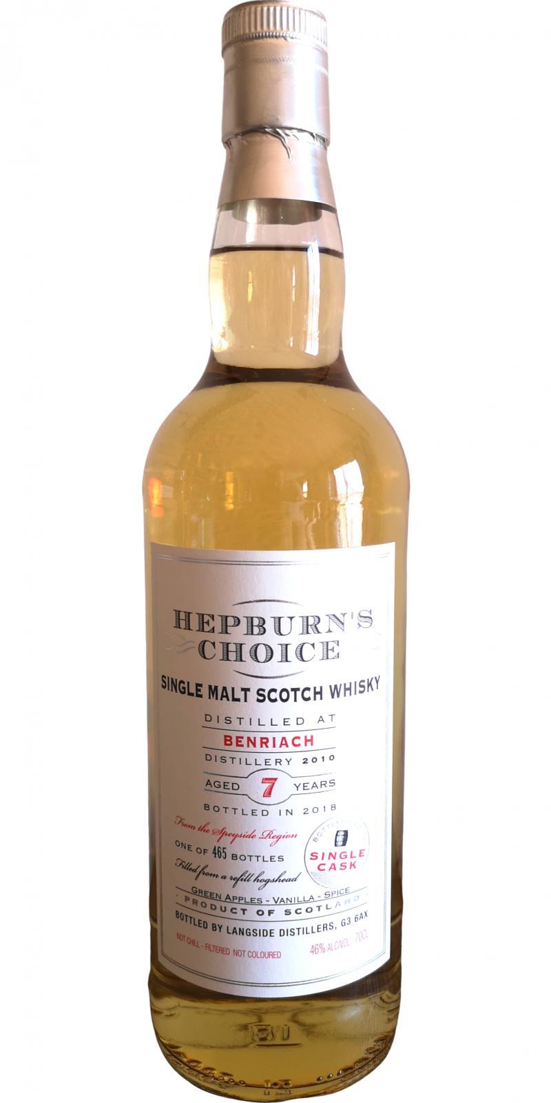 BenRiach 2010 LsD Hepburn's Choice