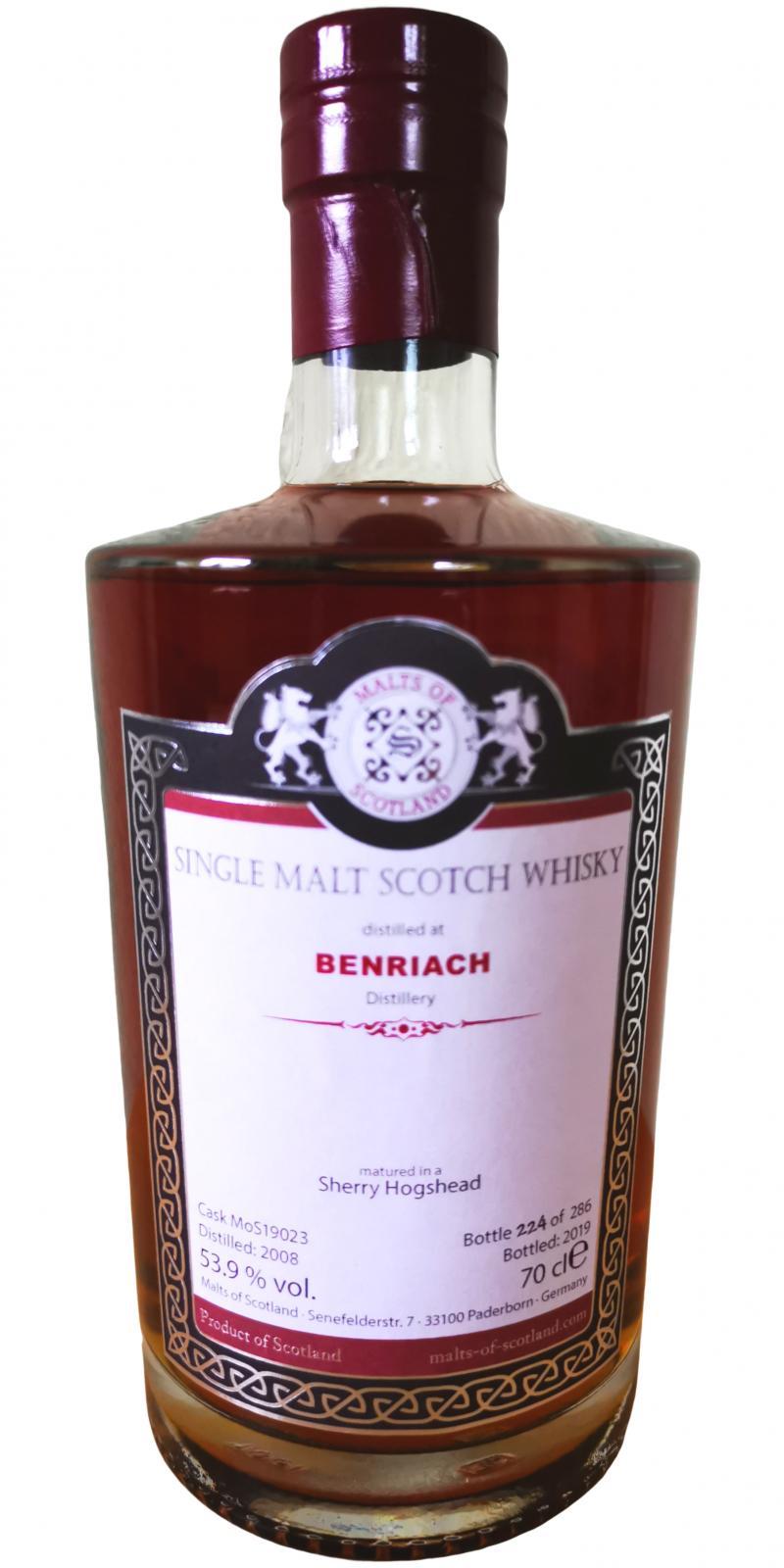 BenRiach 2008 MoS