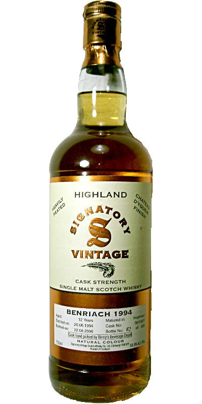 BenRiach 1994 SV Cask Strength Collection - Heavily Peated