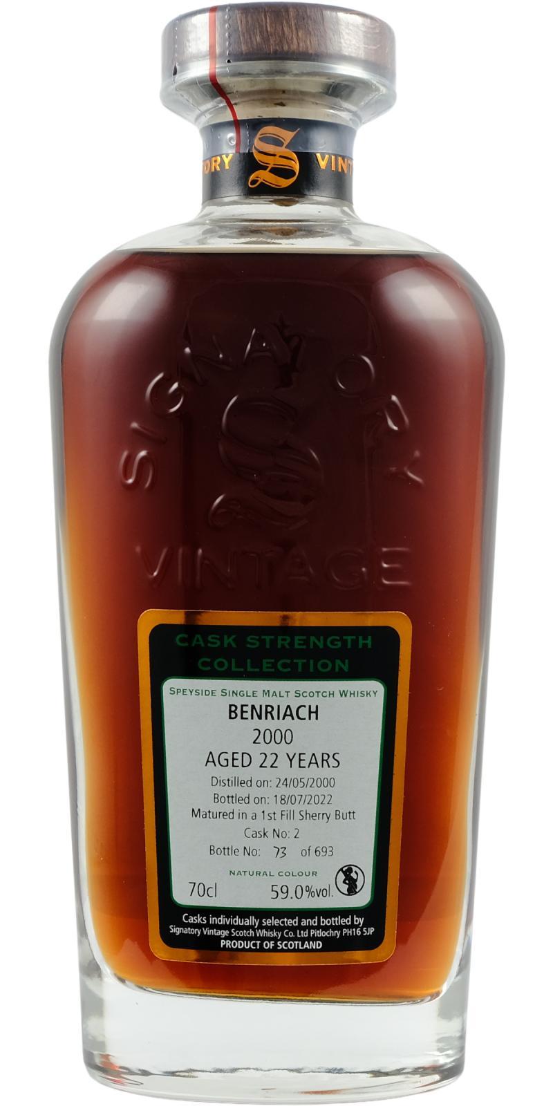 BenRiach 2000 SV Cask Strength Collection