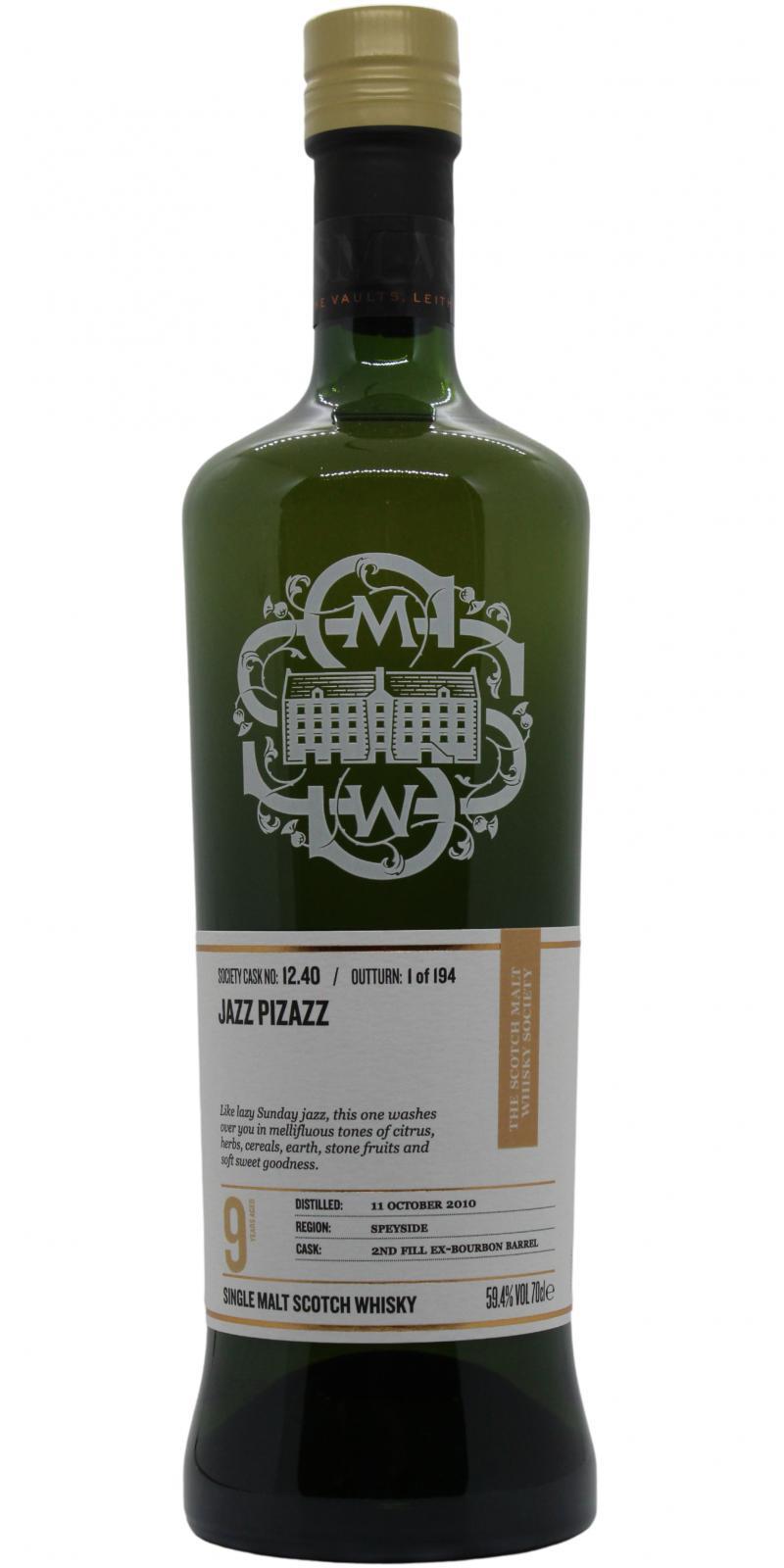BenRiach 2010 SMWS 12.40 Jazz pizazz