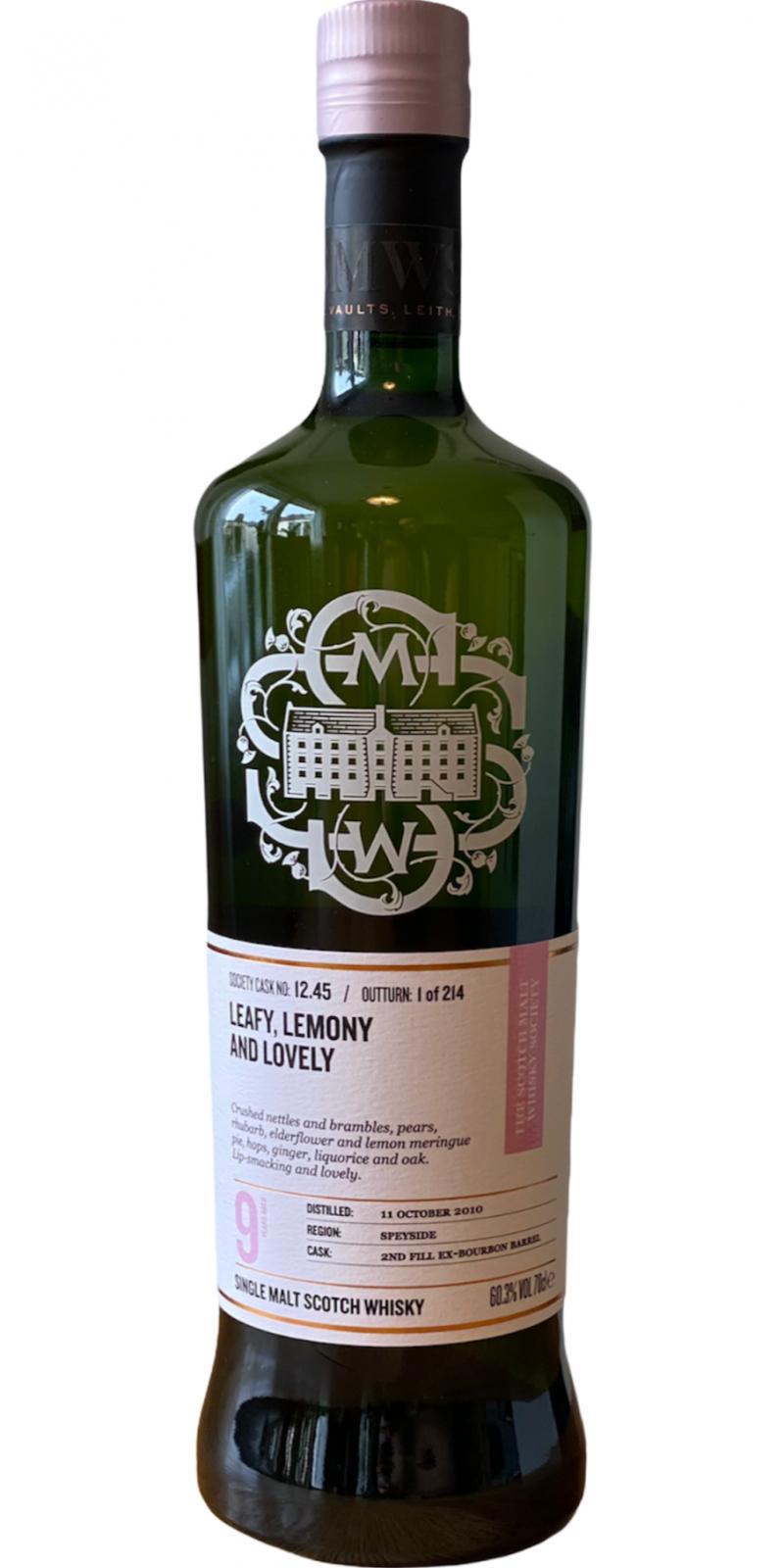 BenRiach 2010 SMWS 12.45 Leafy, lemony and lovely