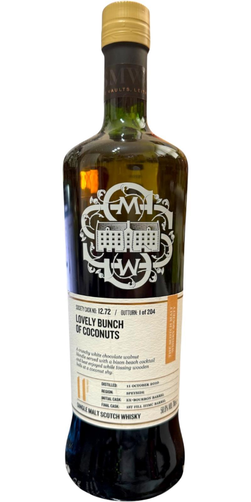 BenRiach 2010 SMWS 12.72 Lovely bunch of coconuts