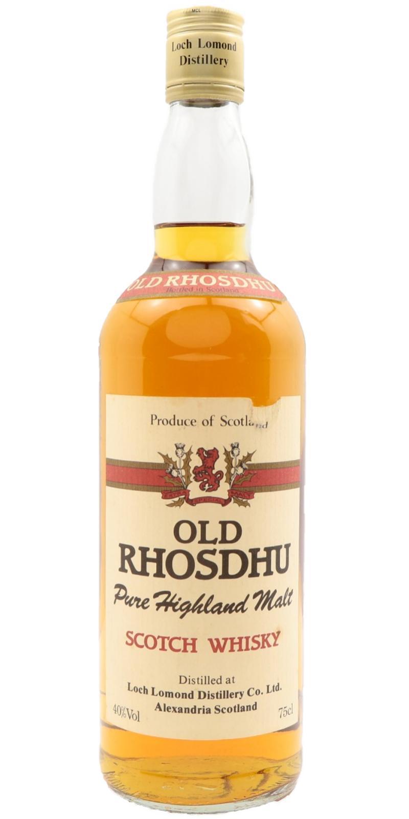 Old Rhosdhu Pure Highland Malt