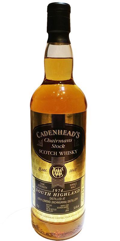 Inchmurrin 1974 CA Chairman's Stock