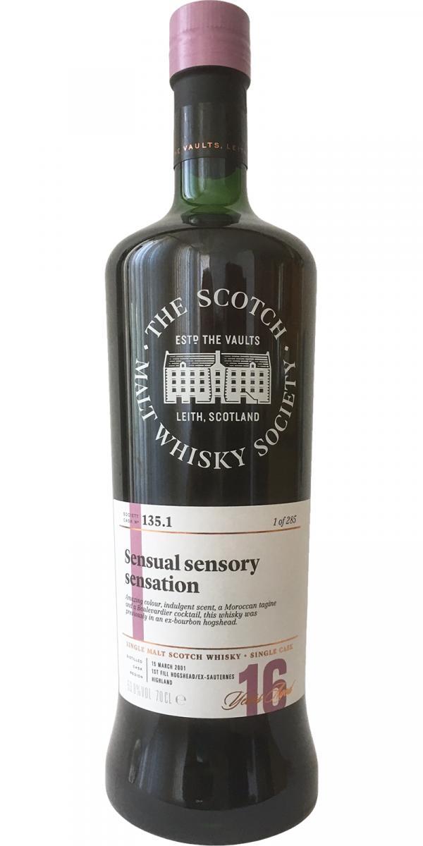 Inchmoan 2001 SMWS 135.1 Sensual sensory sensation