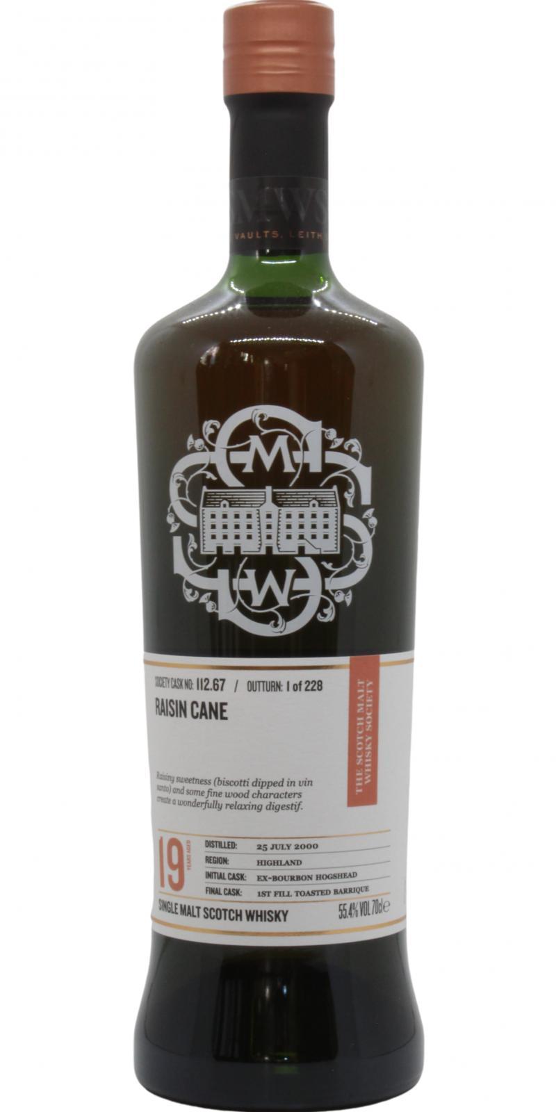 Inchmurrin 2000 SMWS 112.67 Raisin cane