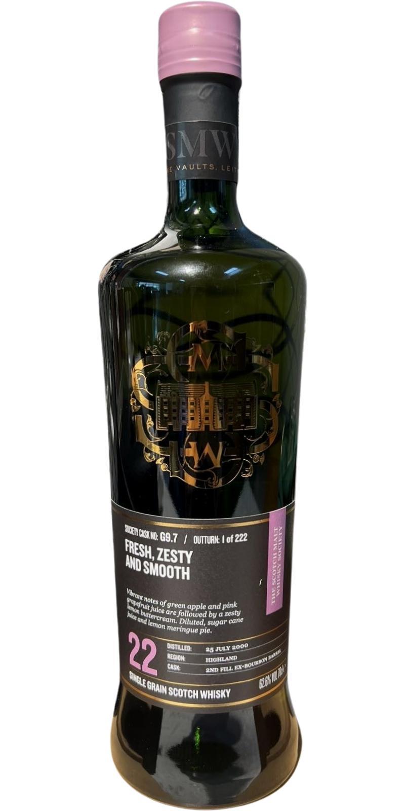 Loch Lomond 2000 SMWS G9.7 Fresh, zesty and smooth