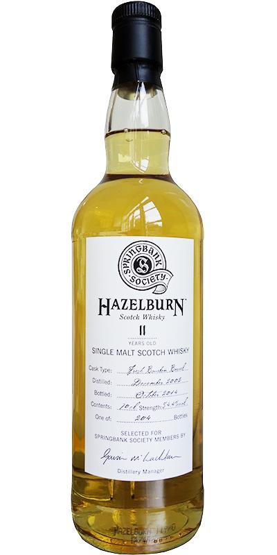 Hazelburn 2002 Society Bottling