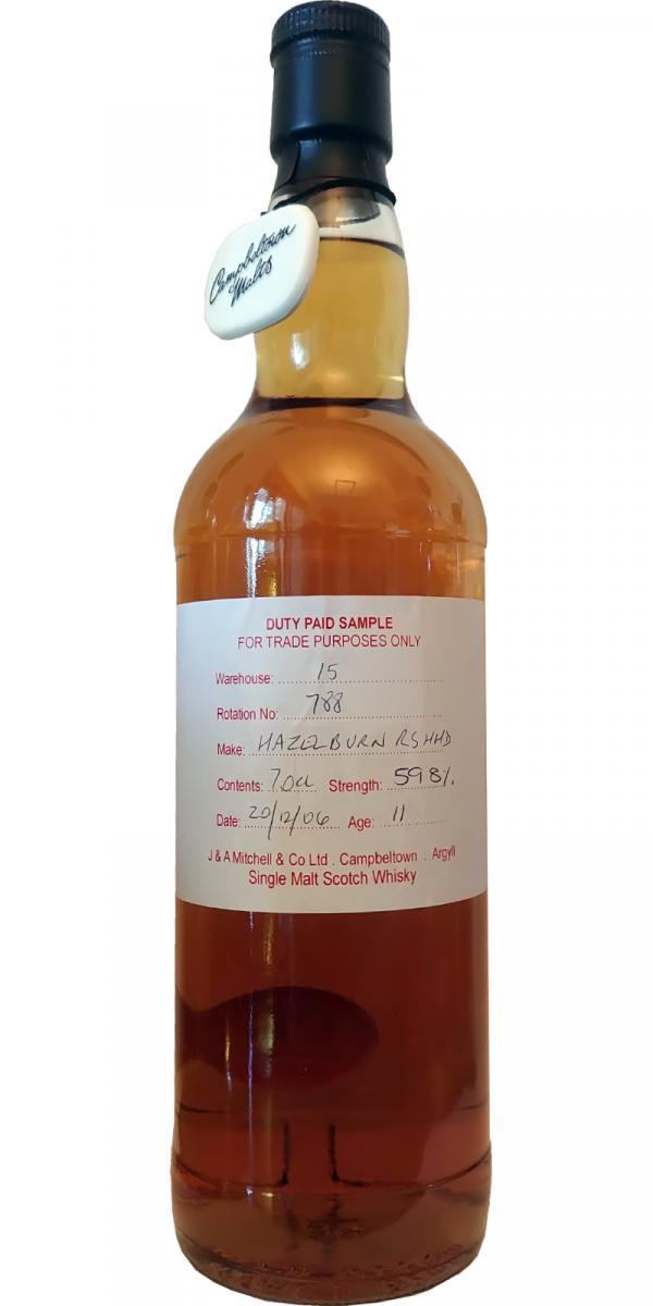 Hazelburn 2006 Duty Paid Sample - For Trade Purposes Only