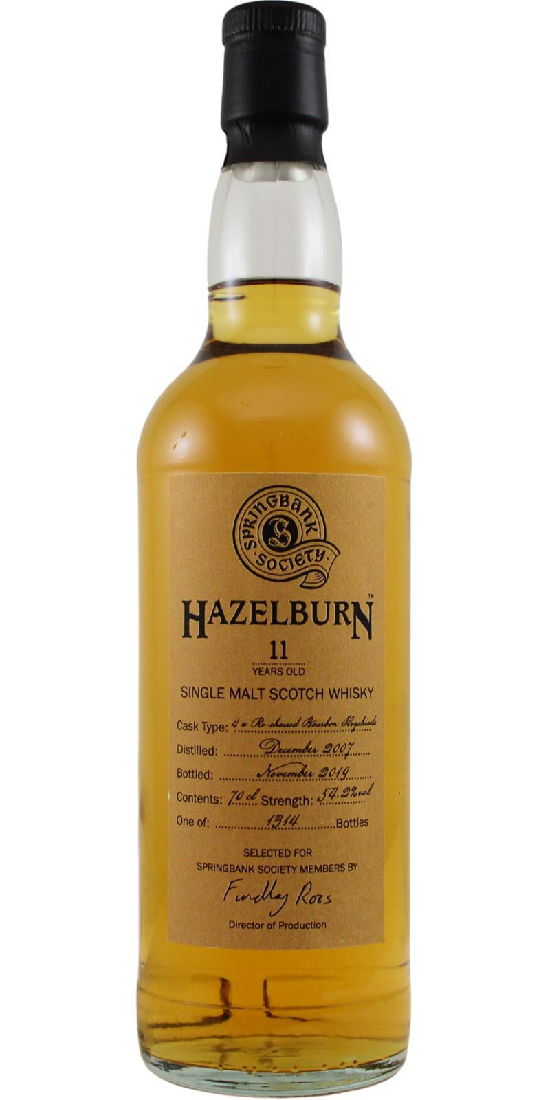 Hazelburn 2007 Society Bottling