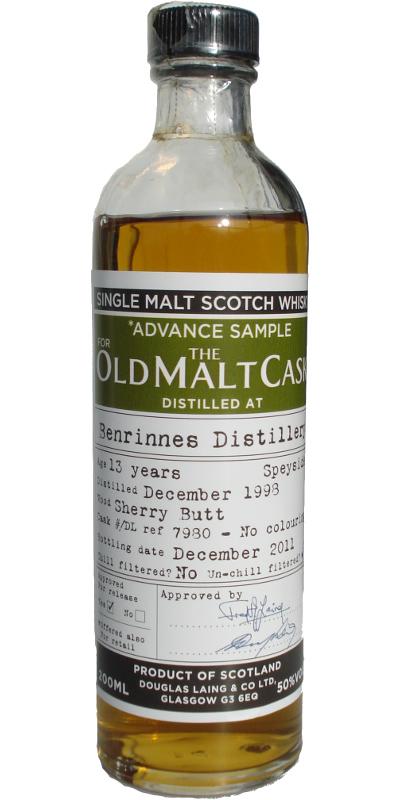 Benrinnes 1998 DL The Old Malt Cask - Advanced Sample