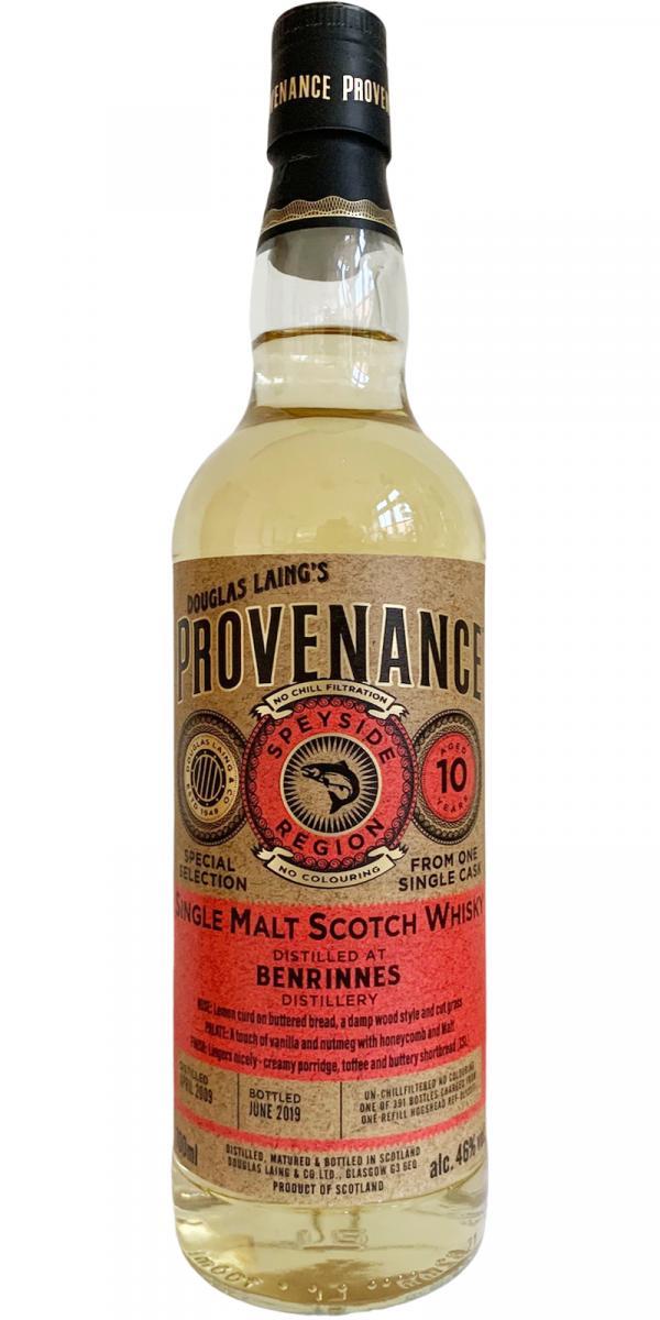 Benrinnes 2009 DL Provenance