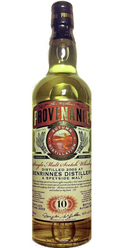 Benrinnes 2003 McG McGibbon's Provenance